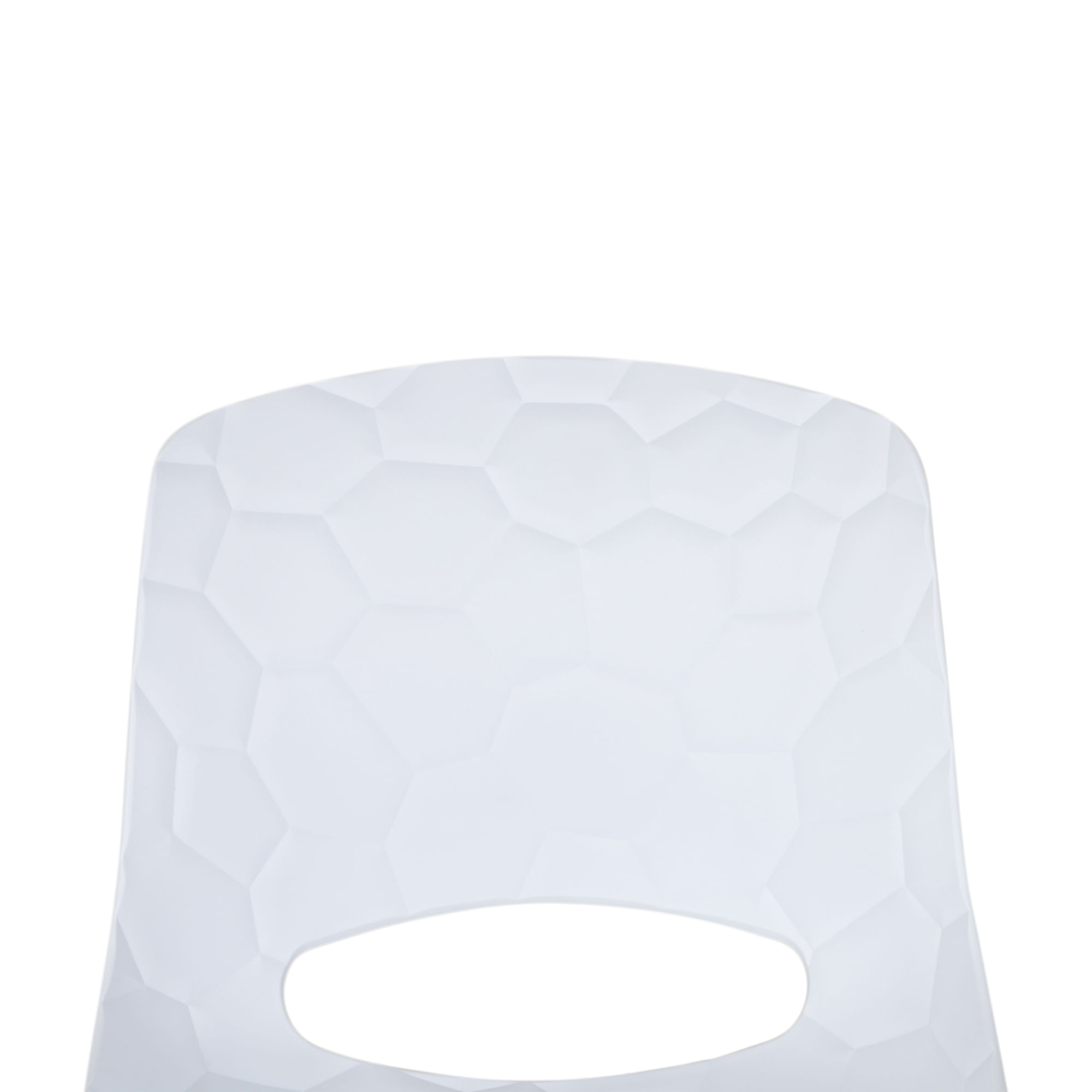 Honeycomb Embossed PP Plastic Dining Chair with Wood Legs - Indoor Side Chair for Restaurant, Cafe & Bistro