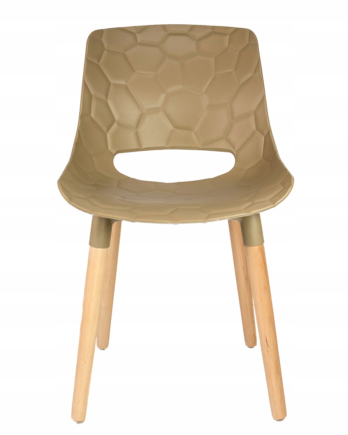 Plastic Kitchen Chair Wooden Legs-PP Chair
