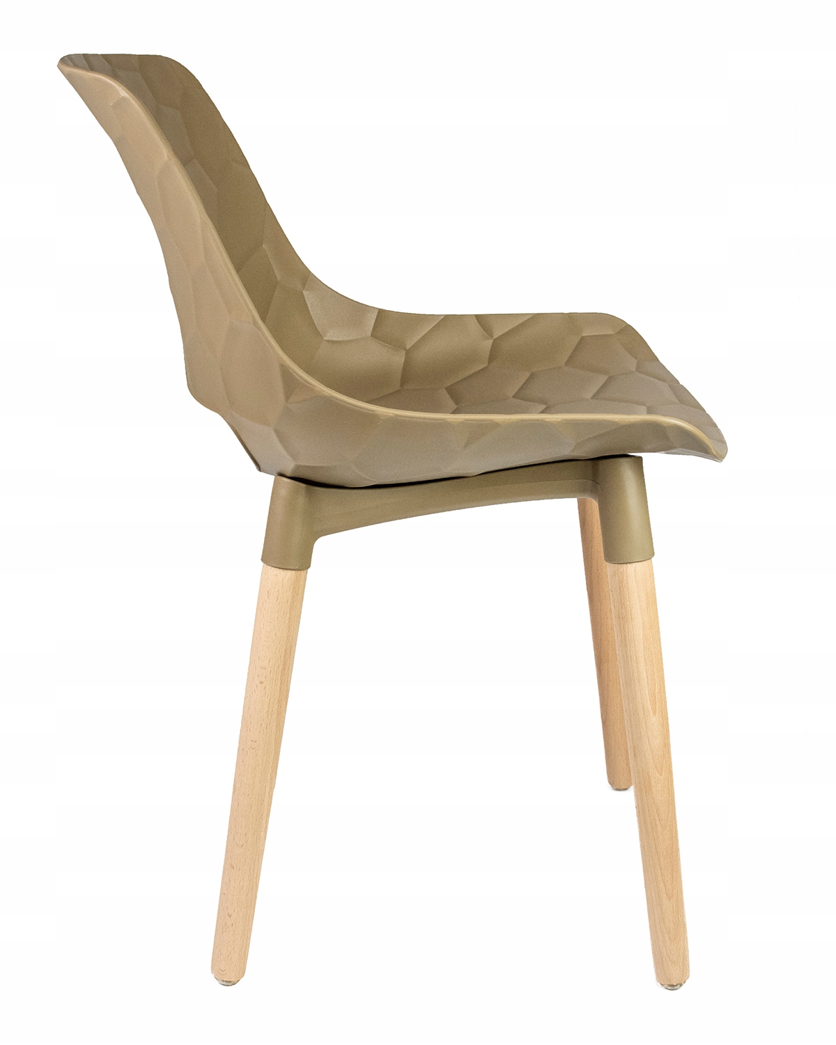 Plastic Kitchen Chair Wooden Legs-PP Chair