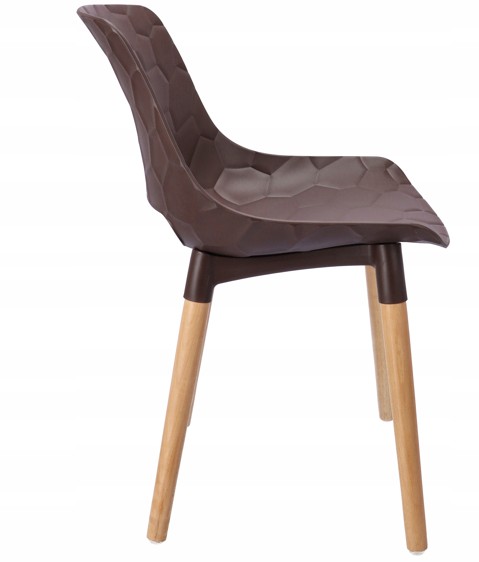 Plastic Kitchen Chair Wooden Legs-PP Chair