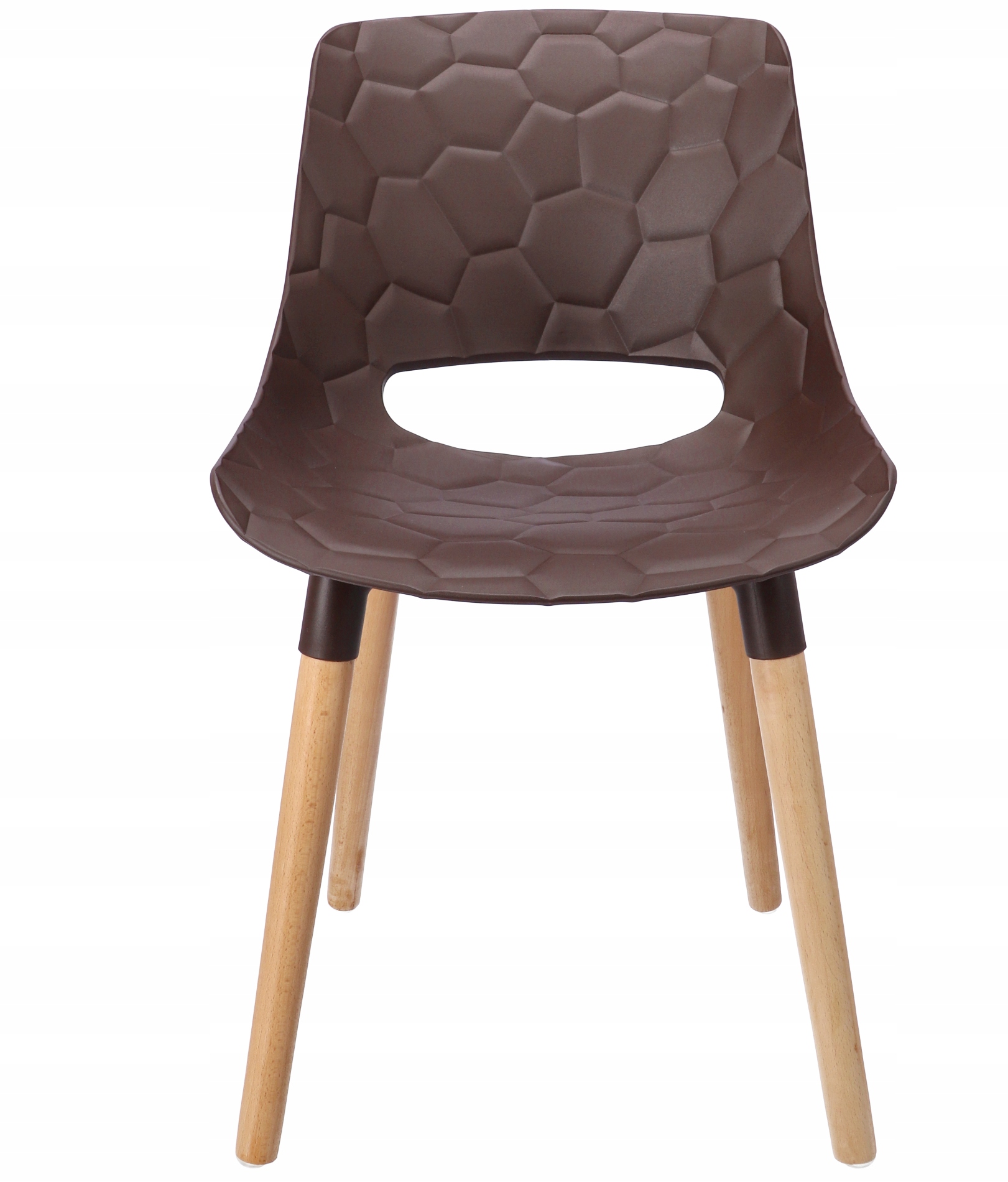 Plastic Kitchen Chair Wooden Legs-PP Chair