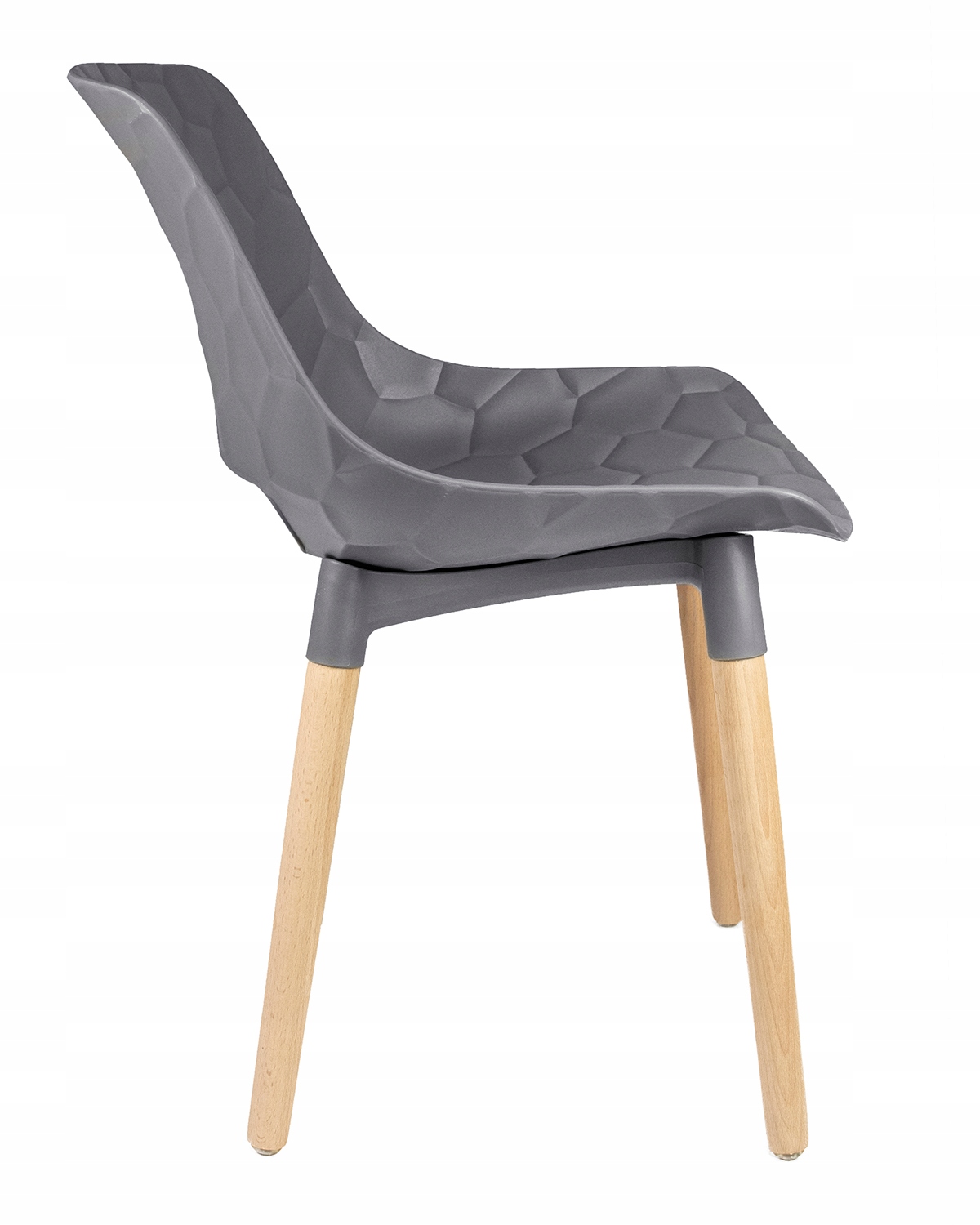 Plastic Kitchen Chair Wooden Legs-PP Chair