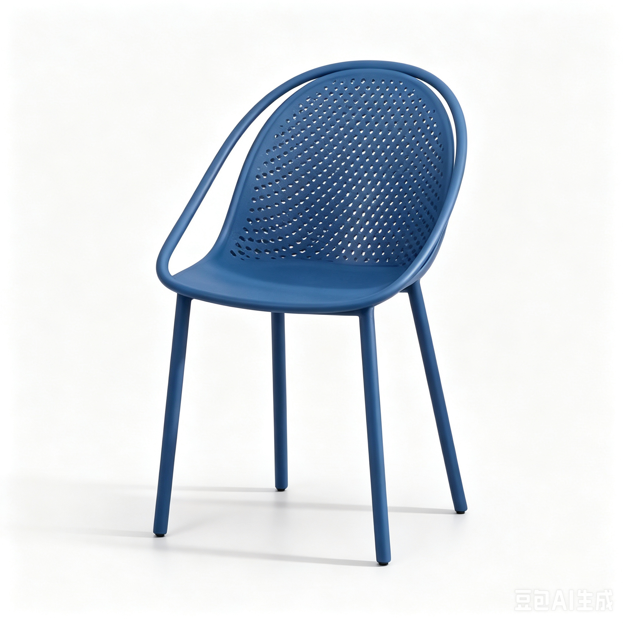 Modern KD Polypropylene Outdoor Chair with Perforated Backrest | Injection Molded PP Dining Chair Manufacturer