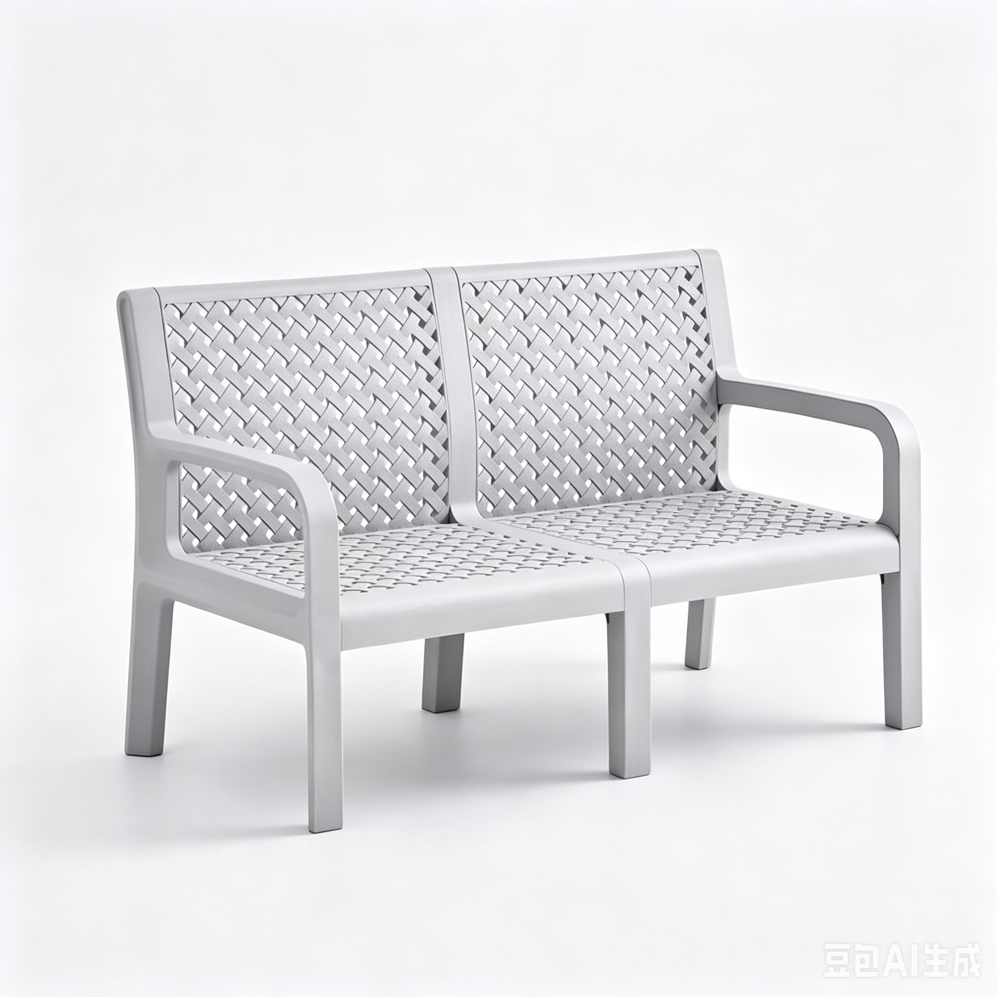 Modern Polypropylene Outdoor Loveseat Chair with Woven Design | PP Plastic Garden Bench Manufacturer