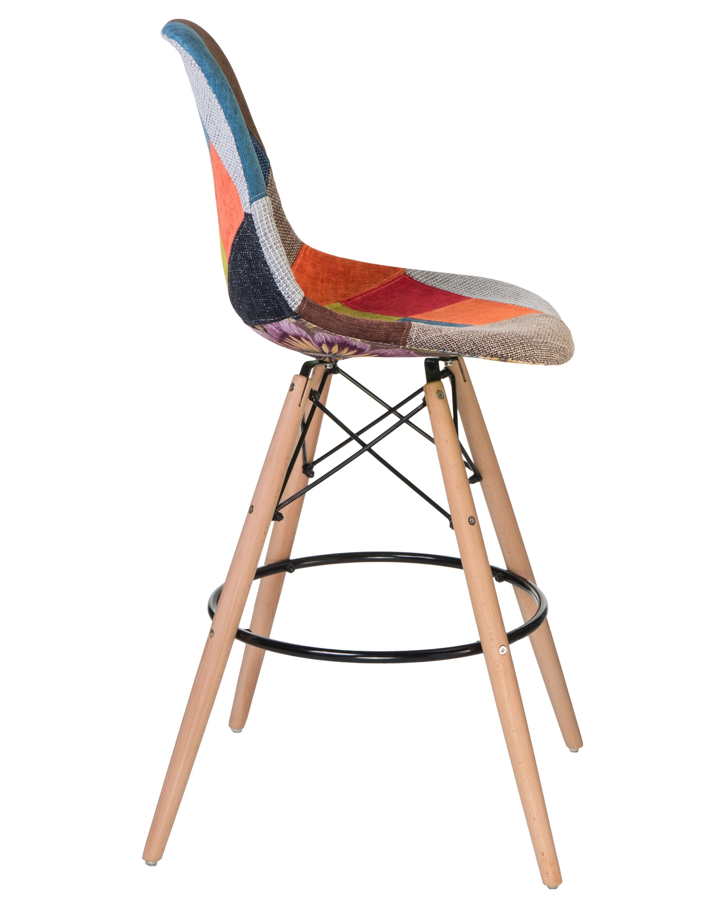 Eames DSW Style Patchwork Bar Stool-PP Chair