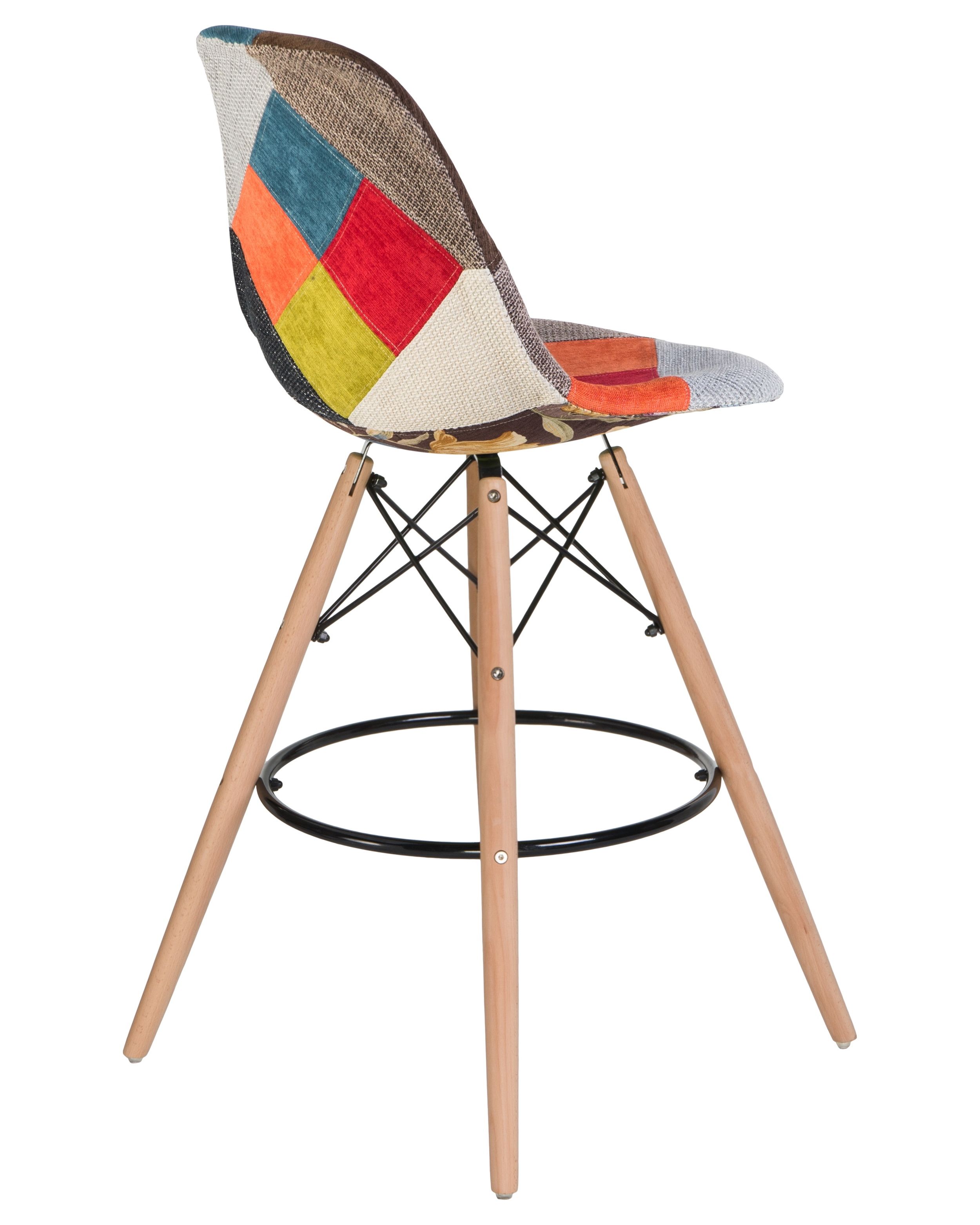 Eames DSW Style Patchwork Bar Stool-PP Chair
