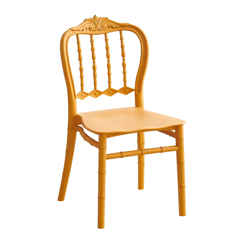 Kids PP Plastic Chair, Monoblock Injection‑Moulded Vintage Ornate Top Children Dining Chair