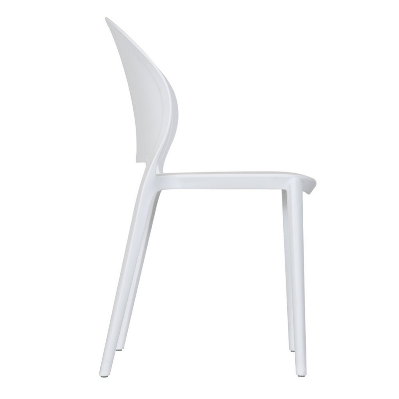 Polypropylene Outdoor Chair In White-PP Chair