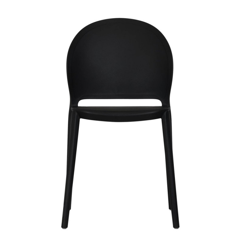 Polypropylene Outdoor Chair In Black-PP Chair