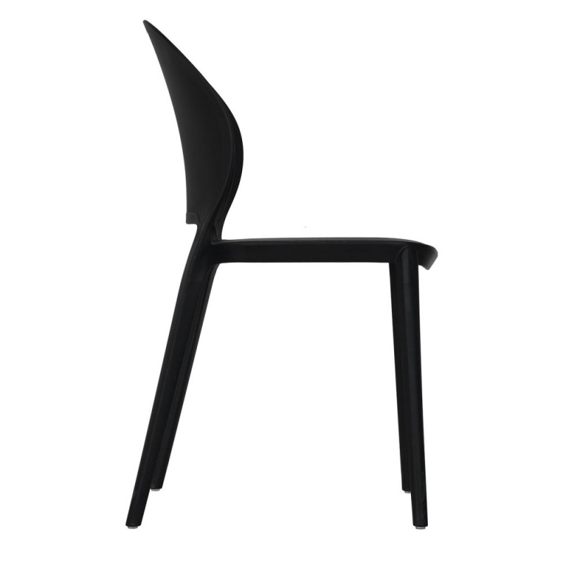 Polypropylene Outdoor Chair In Black-PP Chair