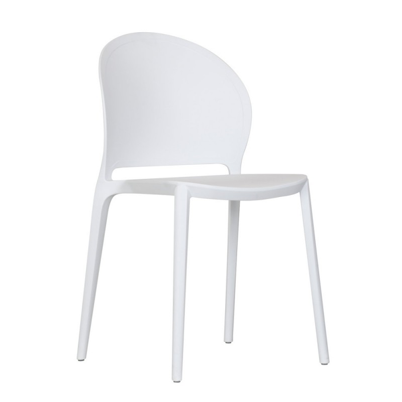 Polypropylene Outdoor Chair In White-PP Chair