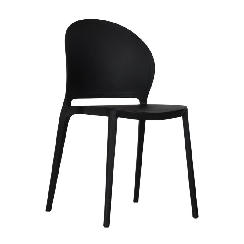 Polypropylene Outdoor Chair In Black-PP Chair