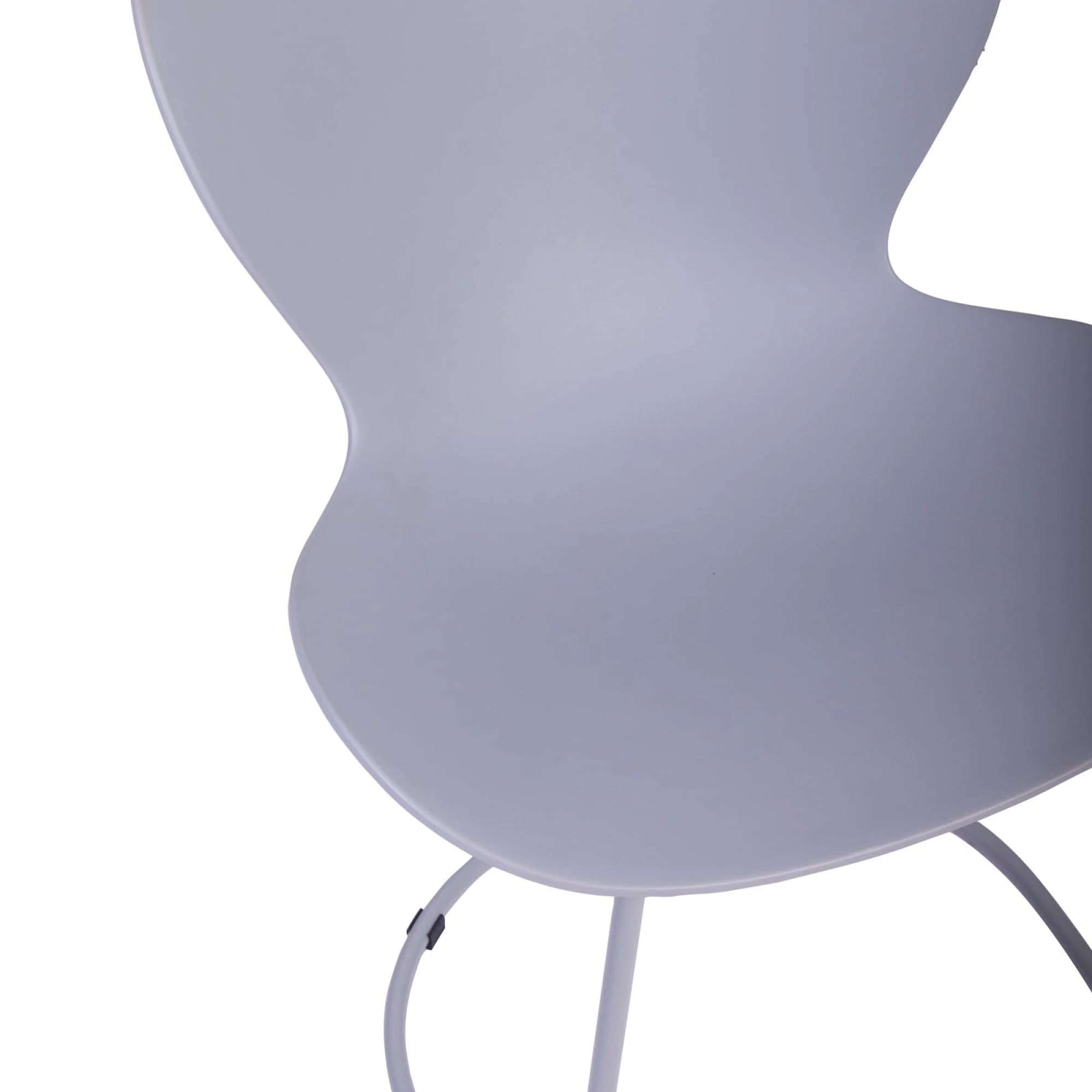 Light Grey Ergonomic Plastic Chair With Metal Base-PP Chair