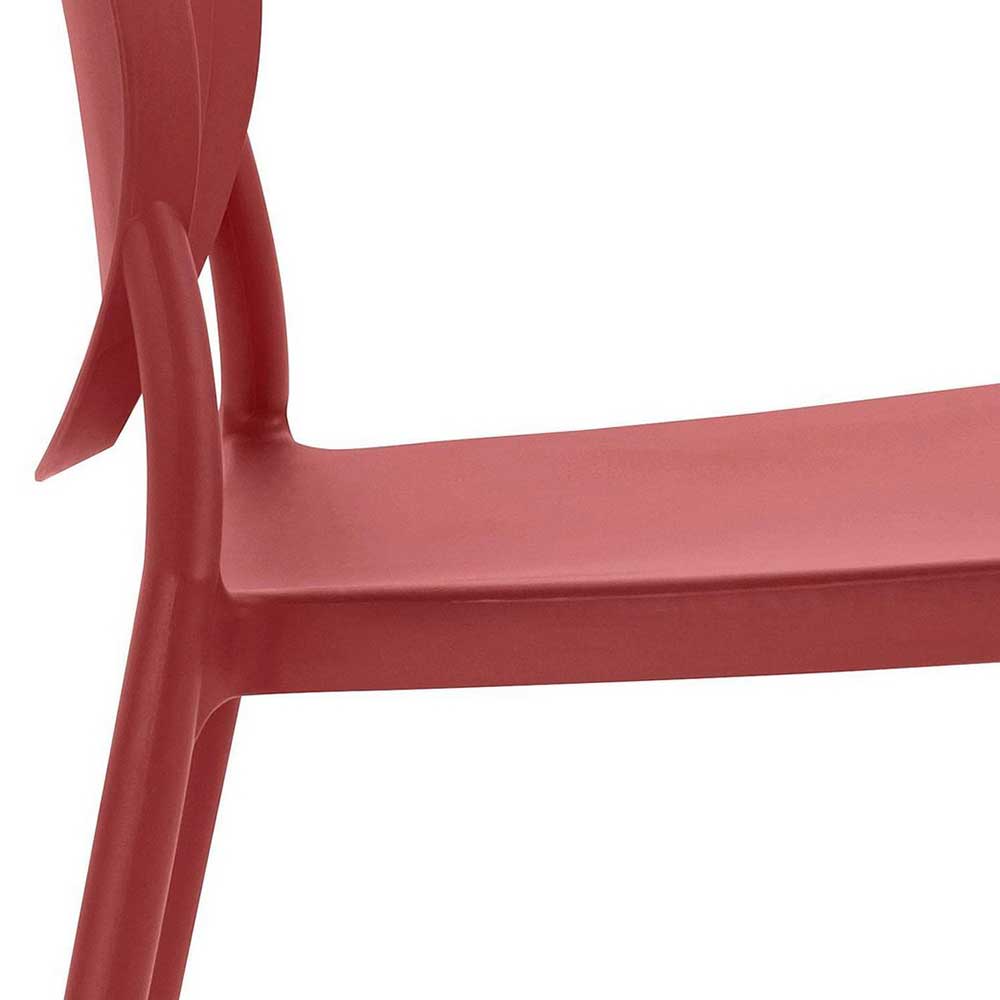Plastic Outdoor Chair In Burgundy-PP Chair
