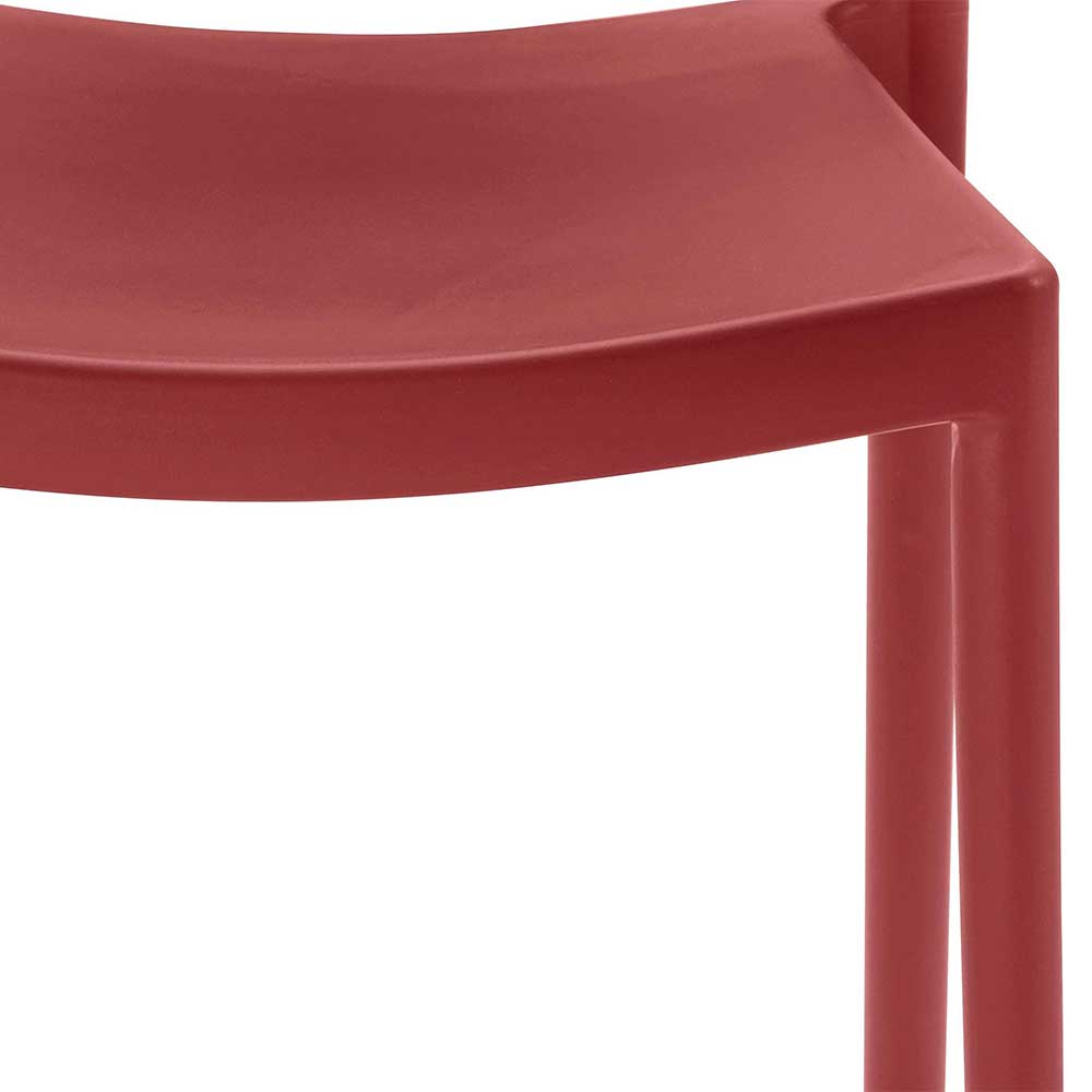Modern Round Panel Back PP Plastic Outdoor Dining Chair - Stackable Patio Side Chair for Restaurant, Cafe & Bistro