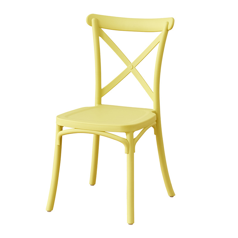 Kids PP Plastic Chair, Monoblock Injection‑Moulded X Cross‑Backrest Children Dining Chair