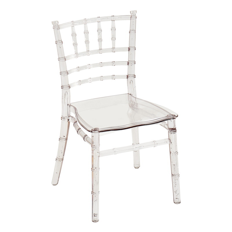 Kids Polycarbonate Chair, Monoblock Injection‑Moulded Clear Chiavari Children Event Dining Chair