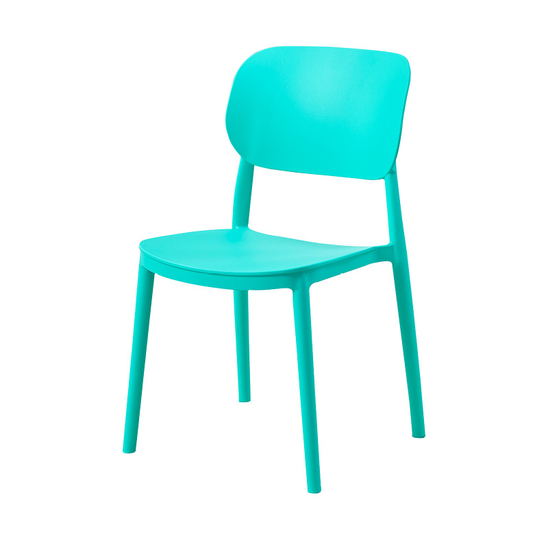 Kids PP Plastic Chair, Monoblock Injection‑Moulded Simple Flat‑Panel Backrest Children Dining Chair