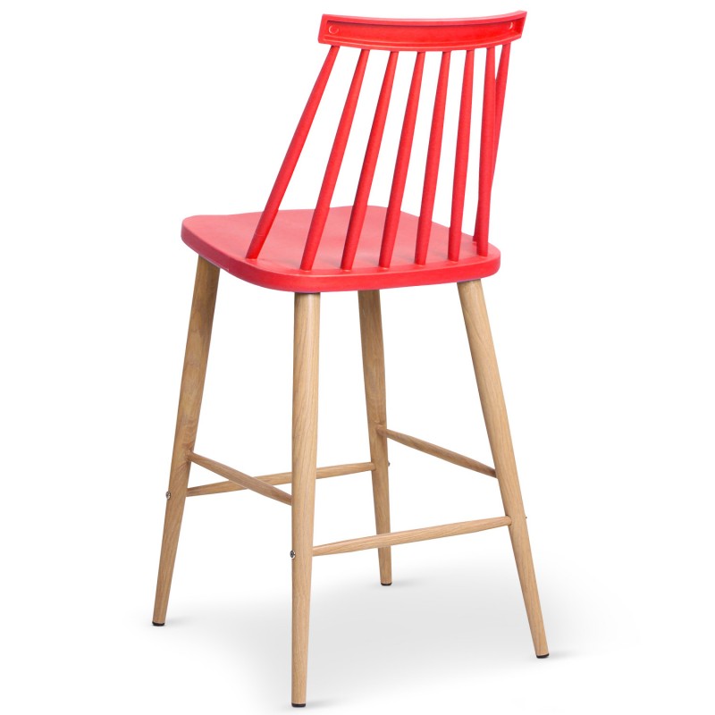 Windsor Stool Counter Height In Red-PP Chair