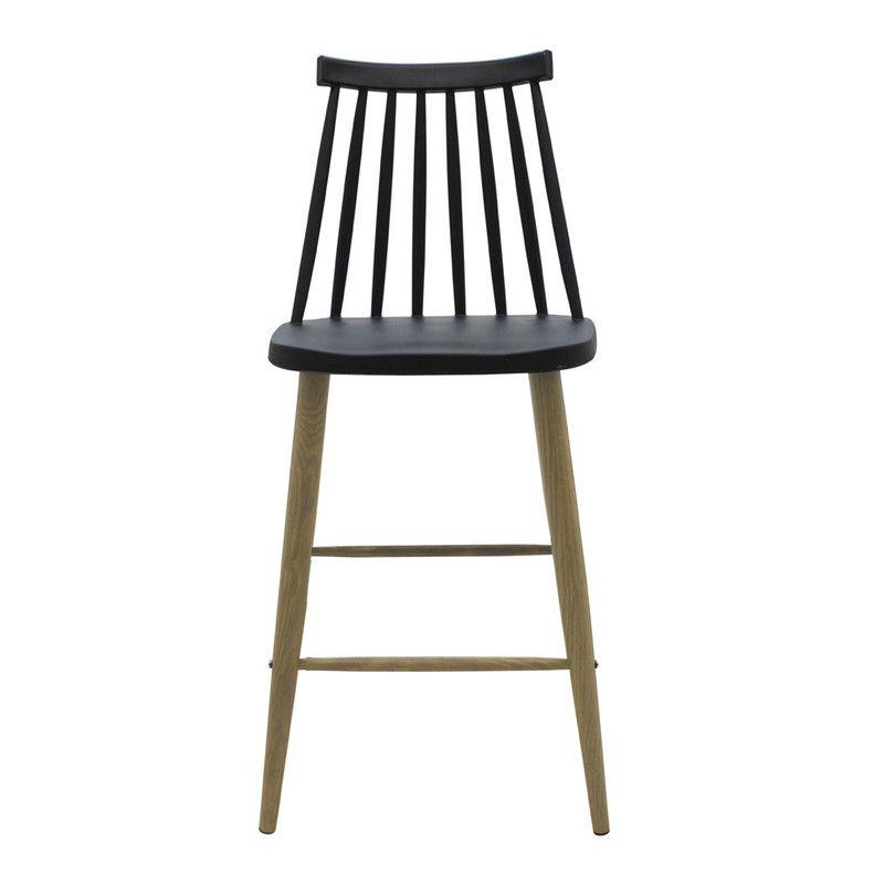 Windsor Stool Counter Height In Black-PP Chair