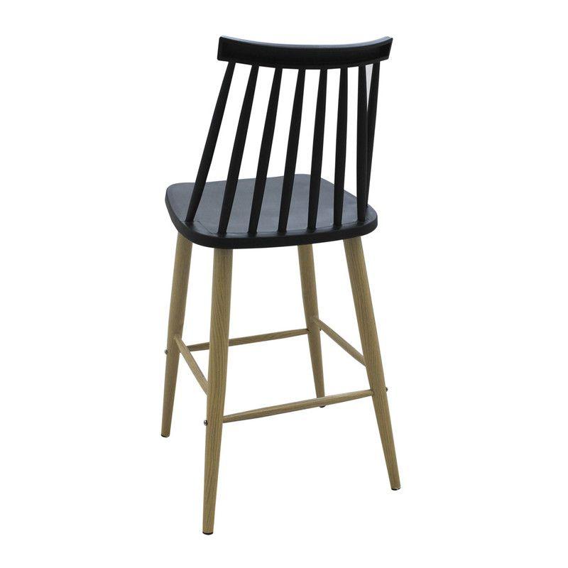 Windsor Stool Counter Height In Black-PP Chair