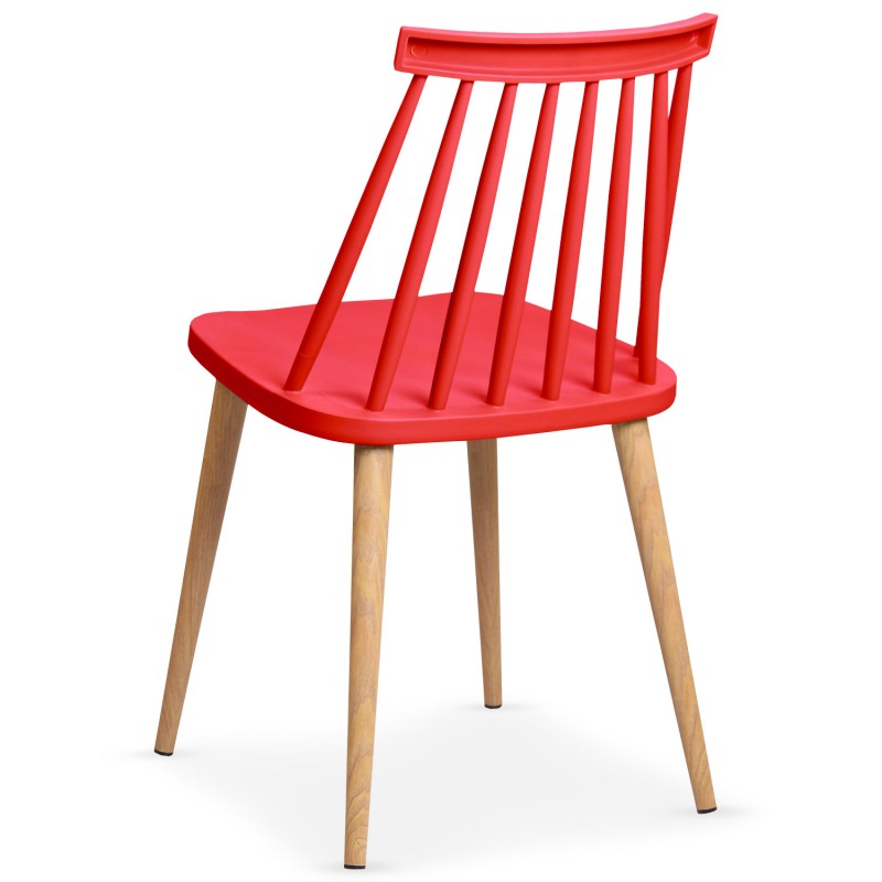 Windsor Dining Side Chair Red-PP Chair