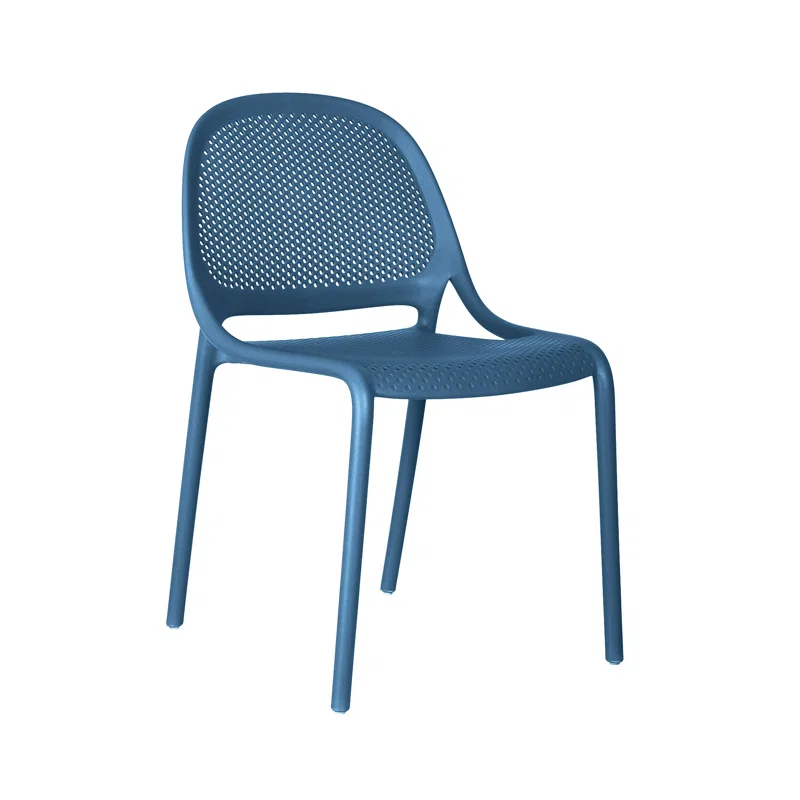 Cheap Plastic Chair In Navy Blue