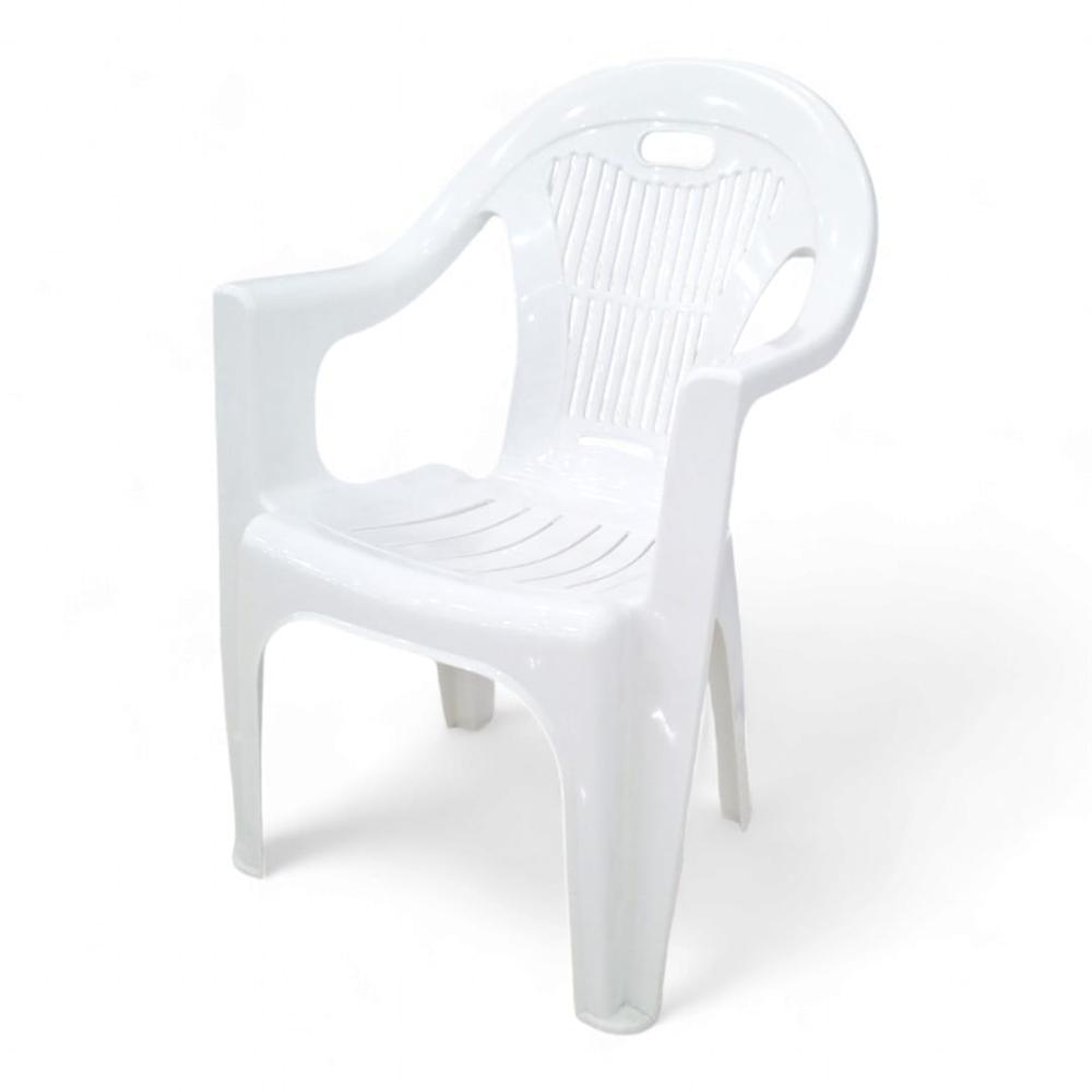 Monobloc PP Plastic Armrest Chair, Stackable Ventilated Backrest Outdoor Leisure Chair