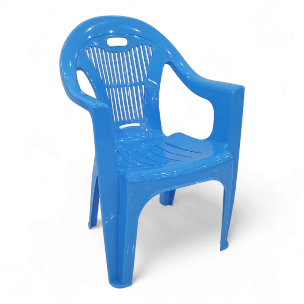 Monobloc PP Plastic Armrest Chair, Stackable Ventilated Backrest Outdoor Leisure Chair