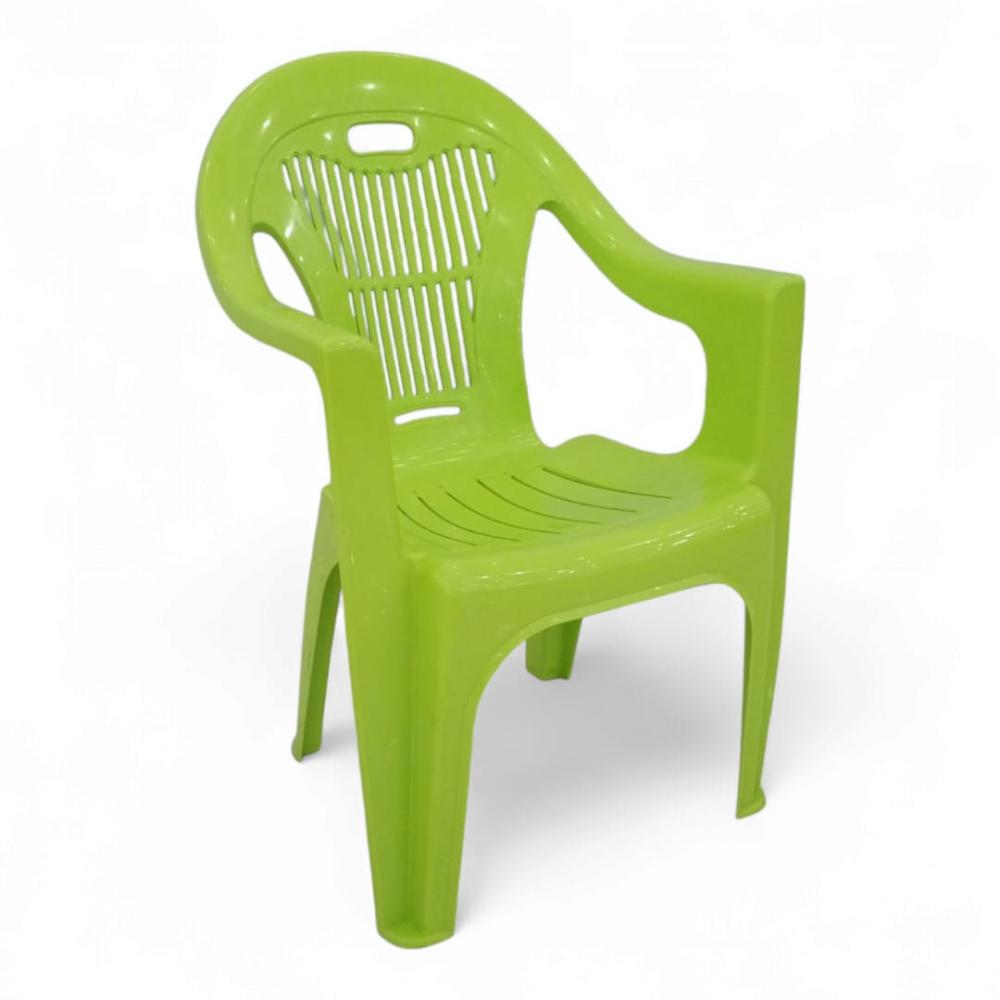 Monobloc PP Plastic Armrest Chair, Stackable Ventilated Backrest Outdoor Leisure Chair
