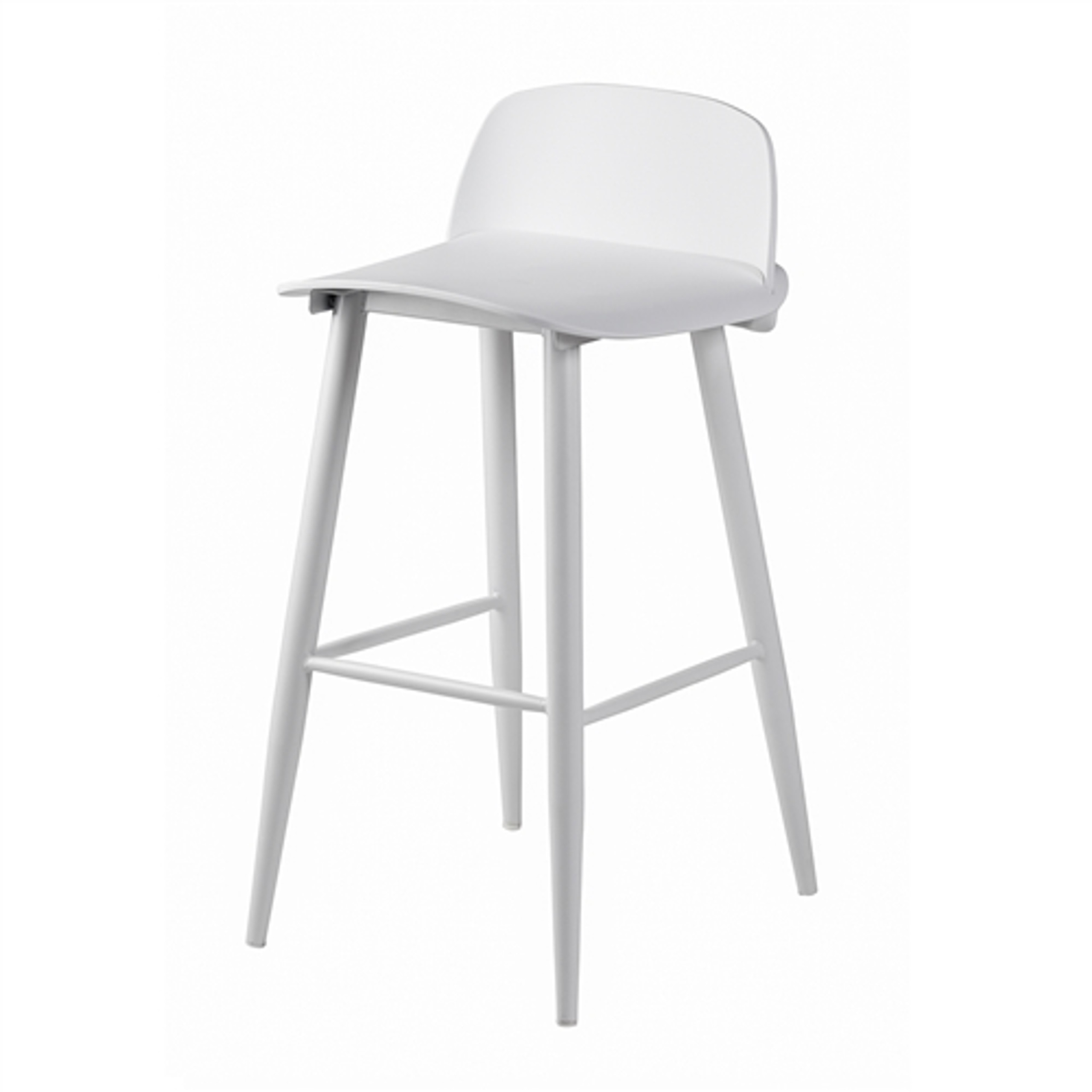 Nerd Bar Stool Counter Height White-PP Chair