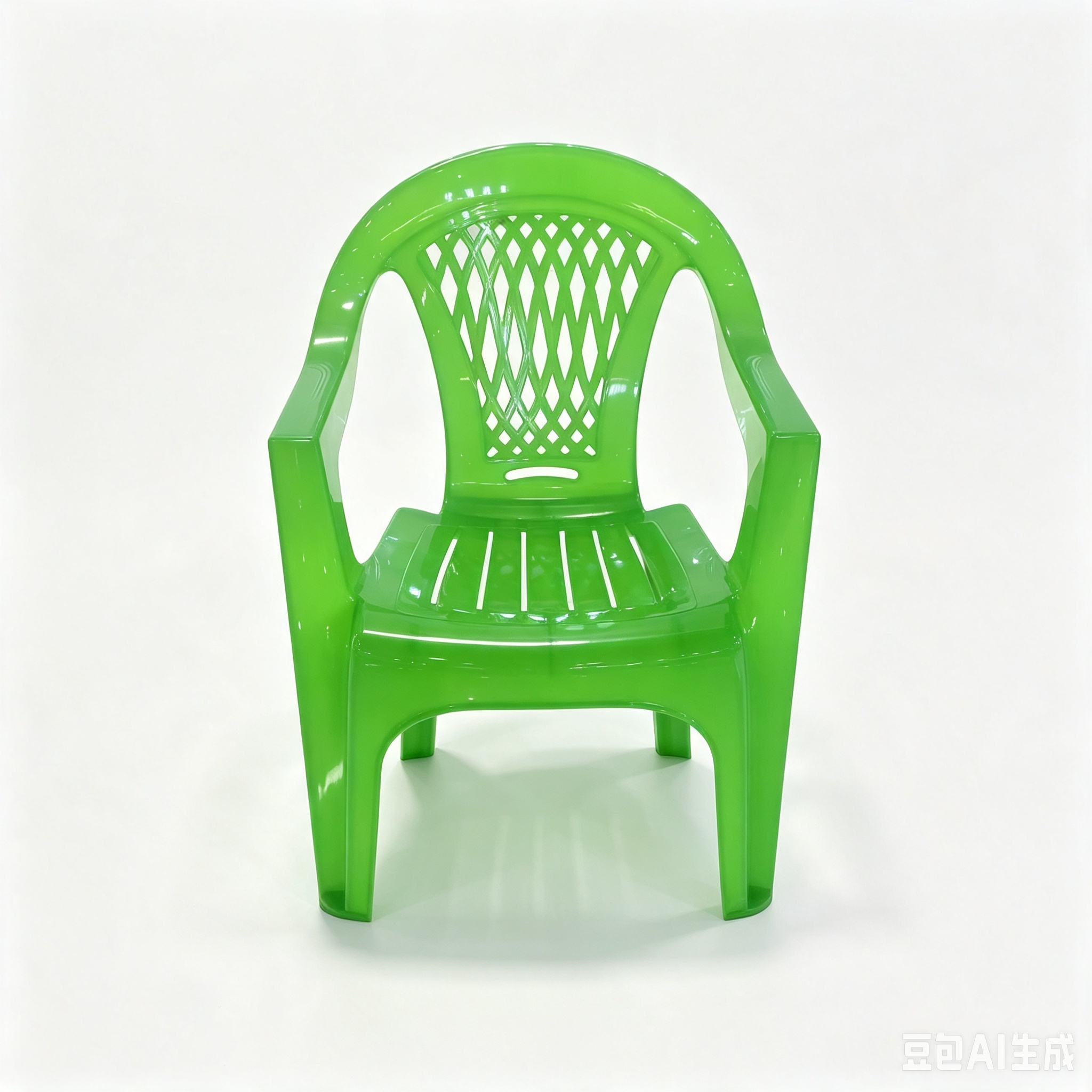 Monoblock PP Plastic Armchair, Lattice Hollow Backrest Stackable Outdoor Garden Patio Chair With Armrest for Cafe Restaurant