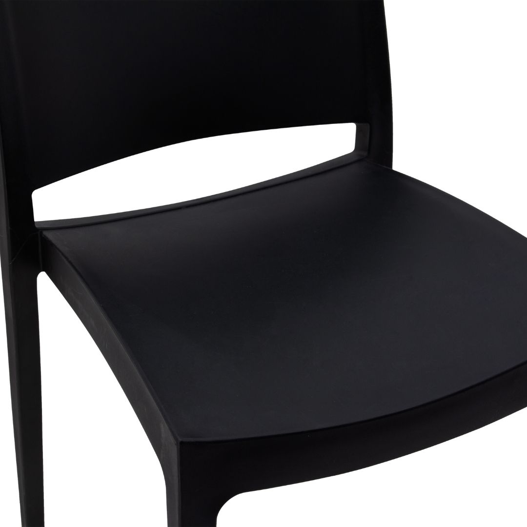 Outdoor Plastic Chair Black-PP Chair
