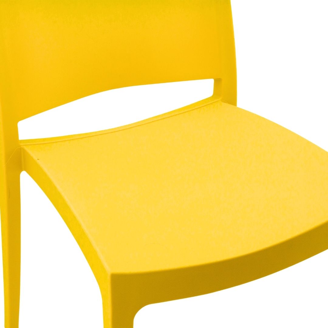 Outdoor Plastic Chair Bright Yellow-PP Chair