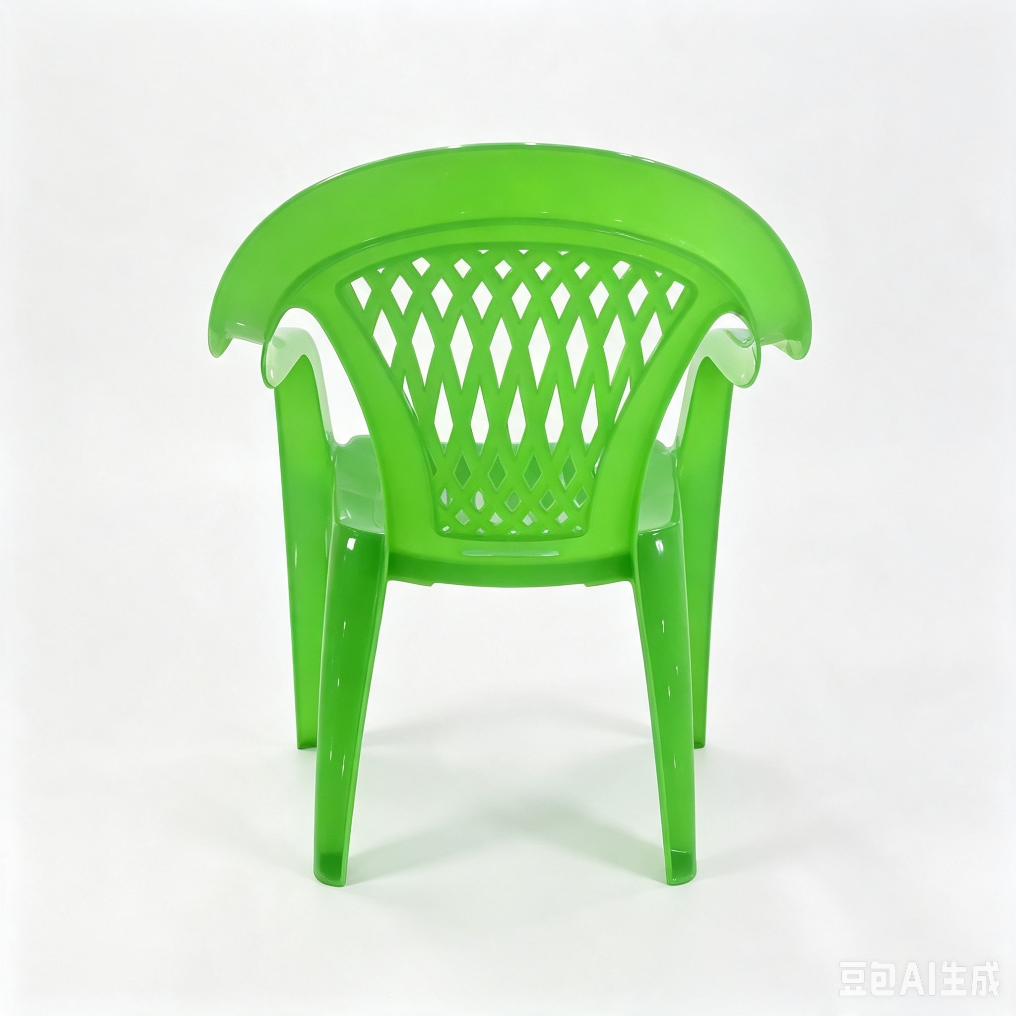 Monoblock PP Plastic Armchair, Lattice Hollow Backrest Stackable Outdoor Garden Patio Chair With Armrest for Cafe Restaurant