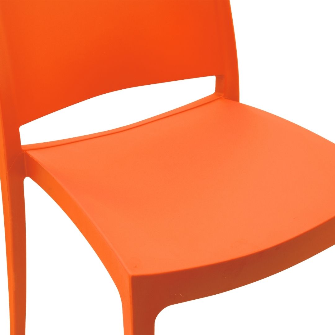 Outdoor Plastic Chair Orange-PP Chair
