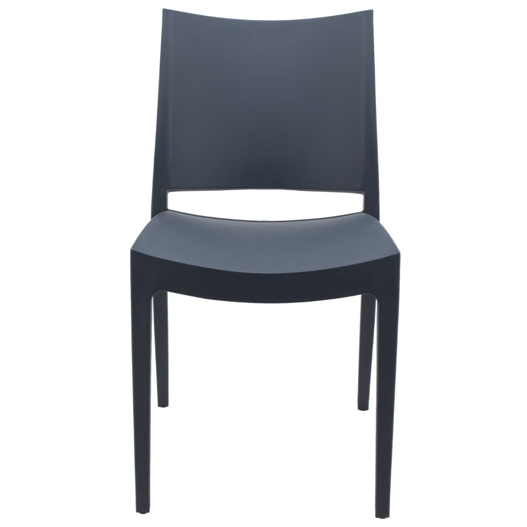 Outdoor Plastic Chair Dark Grey-PP Chair