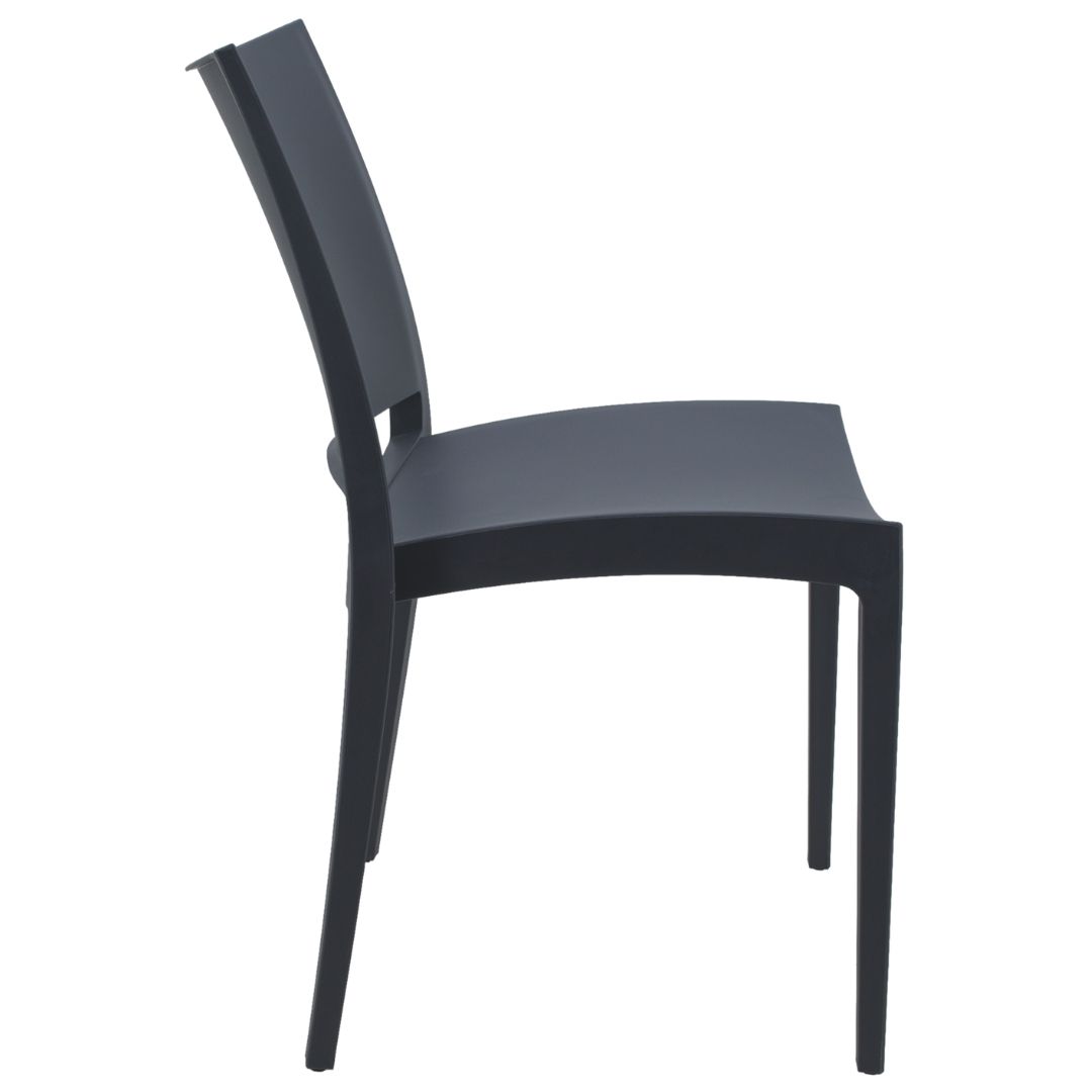 Outdoor Plastic Chair Dark Grey-PP Chair