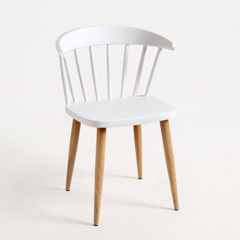 Windsor Cafe Chair In White-PP Chair