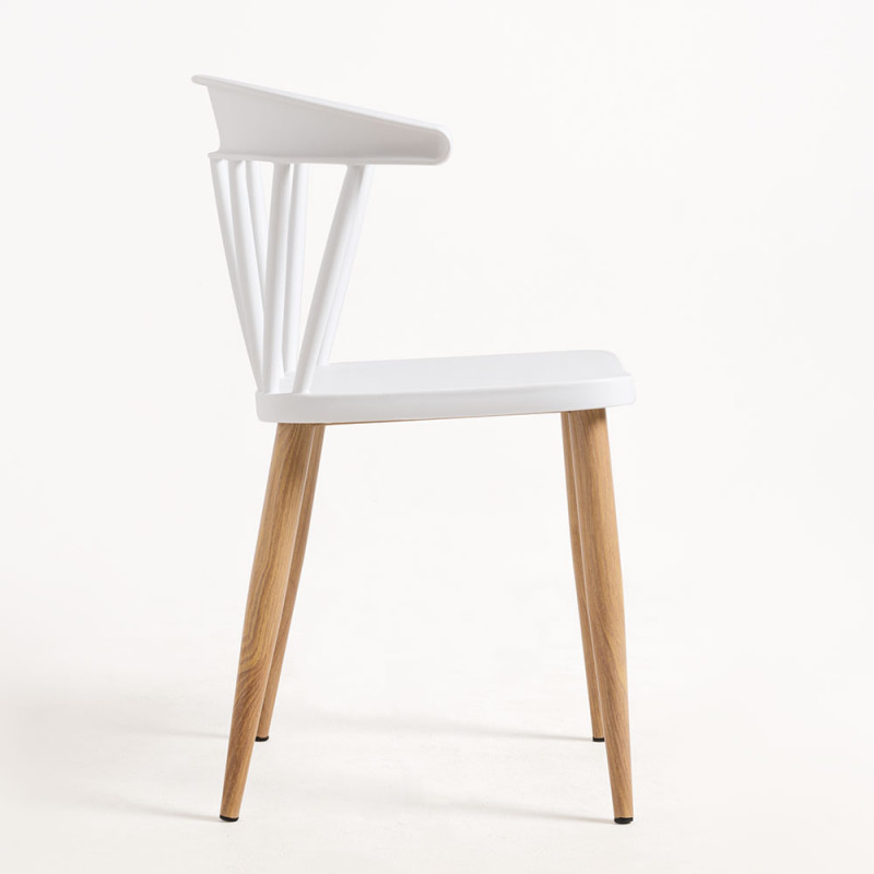 Windsor Cafe Chair In White-PP Chair