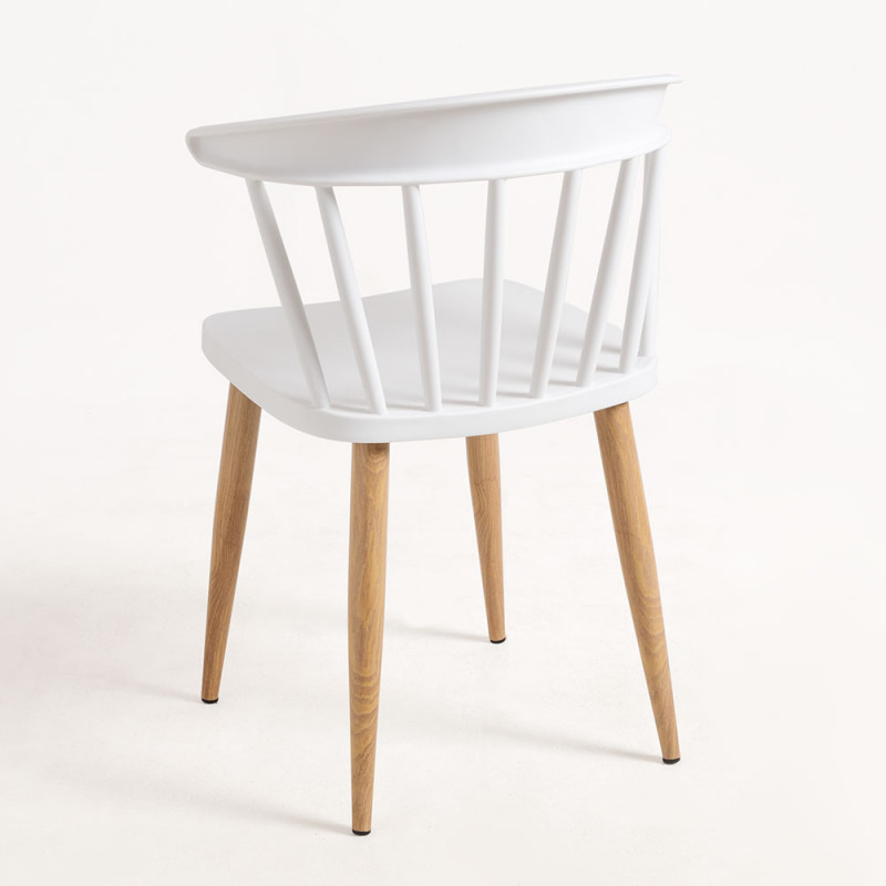 Windsor Cafe Chair In White-PP Chair