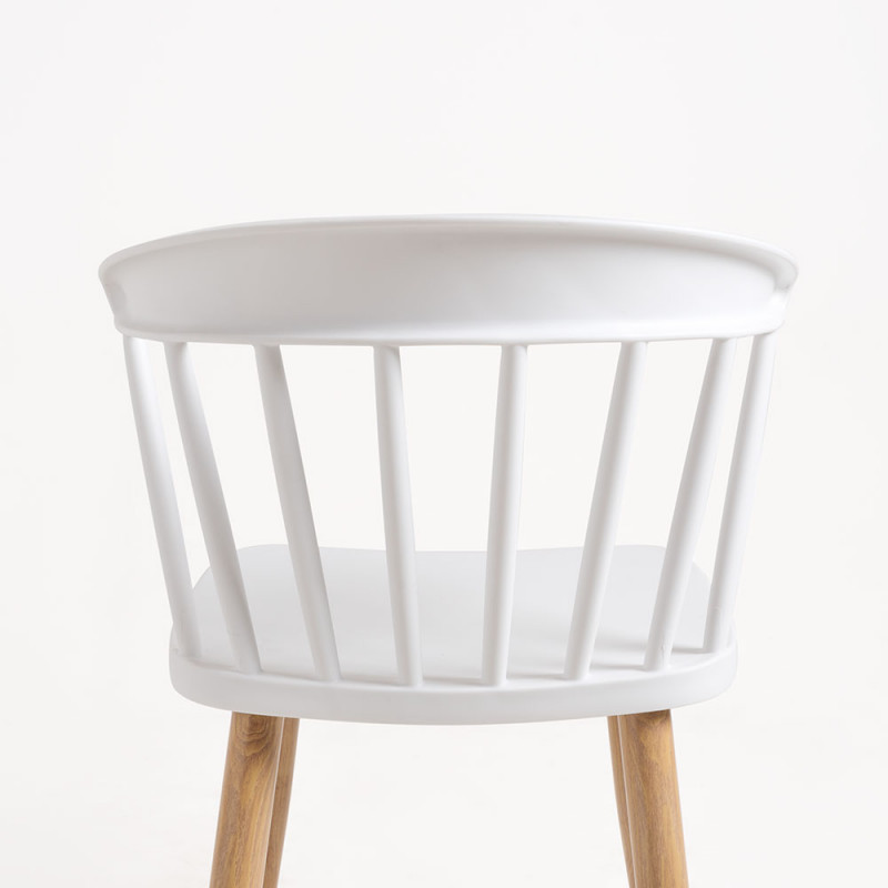 Windsor Cafe Chair In White-PP Chair