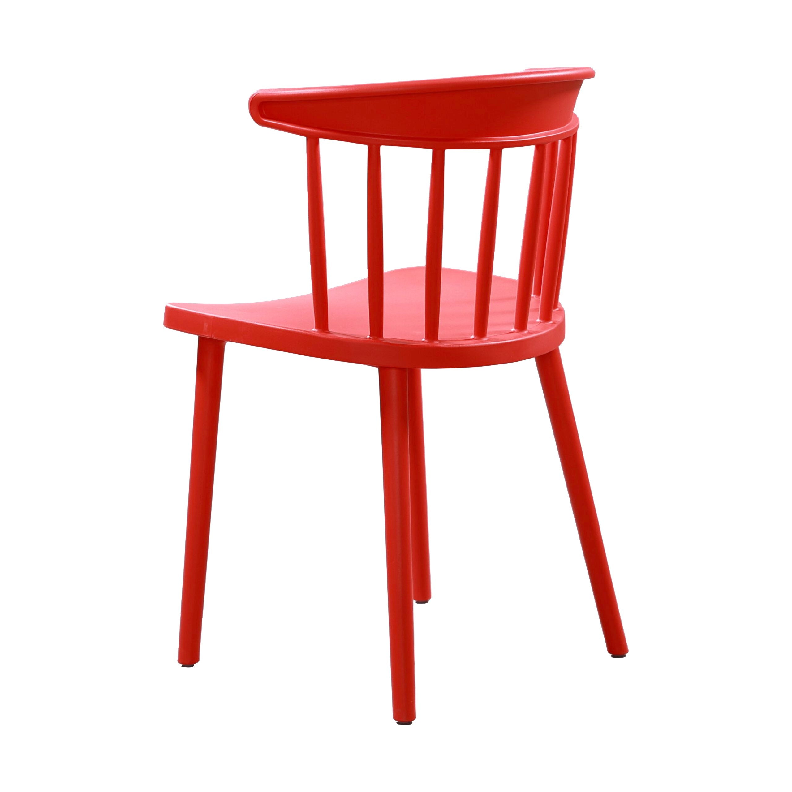 Windsor Kitchen Chair Plastic Red-PP Chair