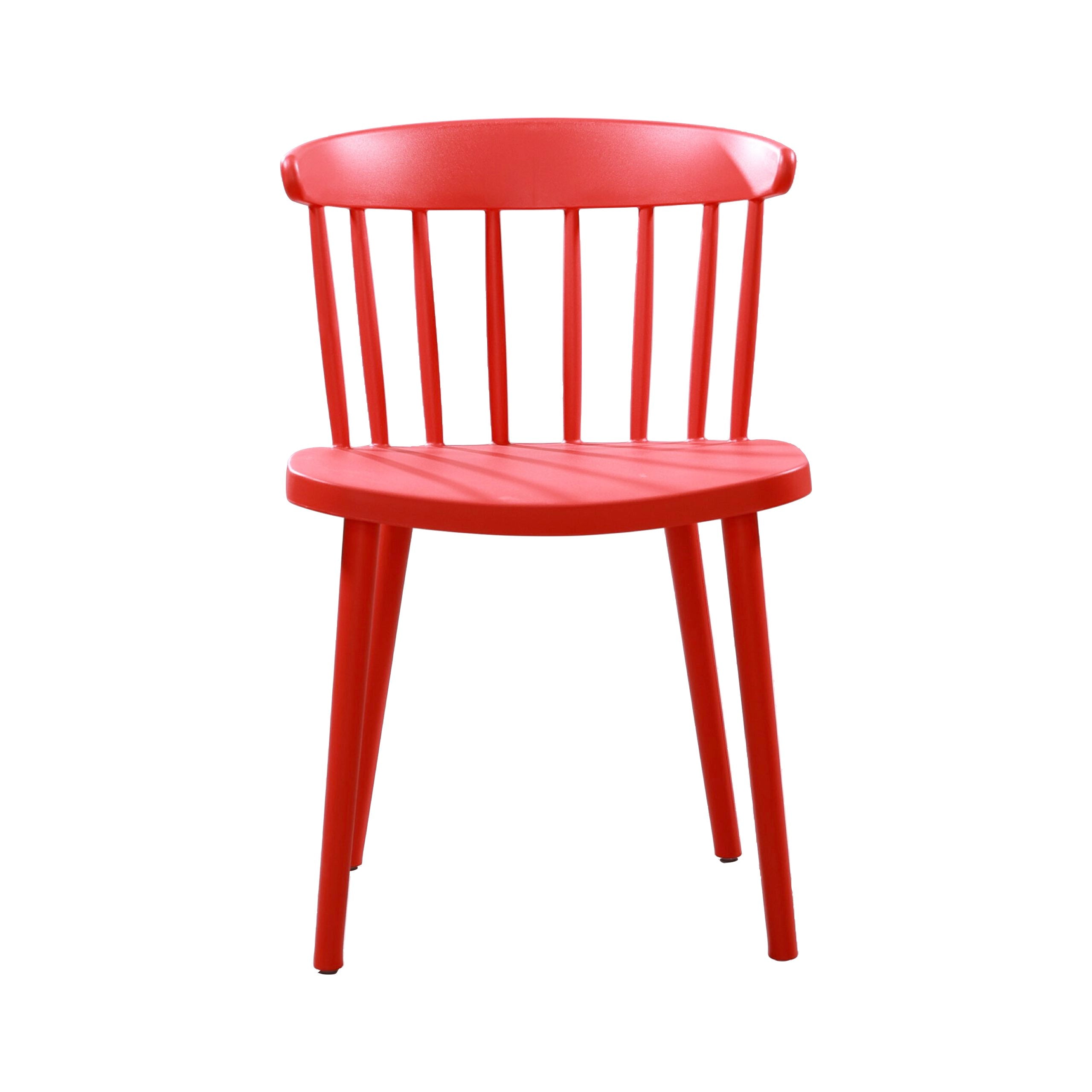 Windsor Kitchen Chair Plastic Red-PP Chair