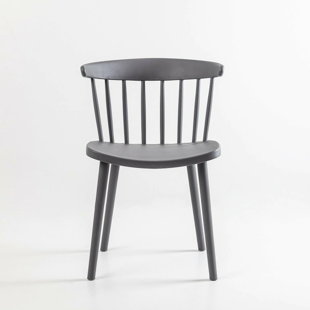 Windsor Kitchen Chair Plastic Grey-PP Chair