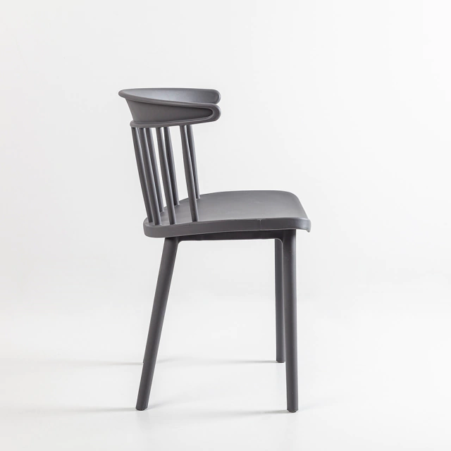 Windsor Kitchen Chair Plastic Grey-PP Chair