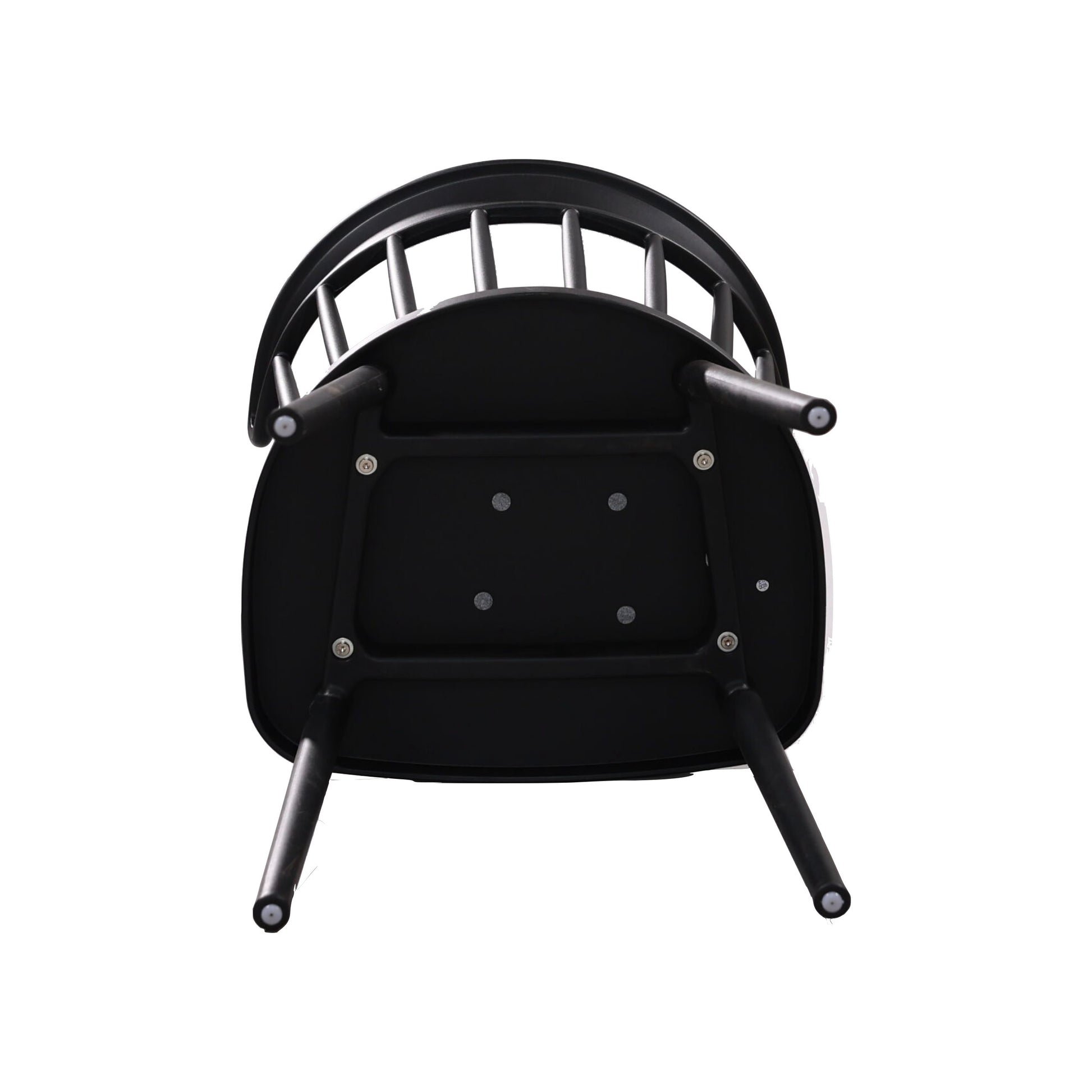 Windsor Style PP Plastic Dining Chair - Stackable All-Weather Patio Side Chair for Restaurant, Cafe & Bistro