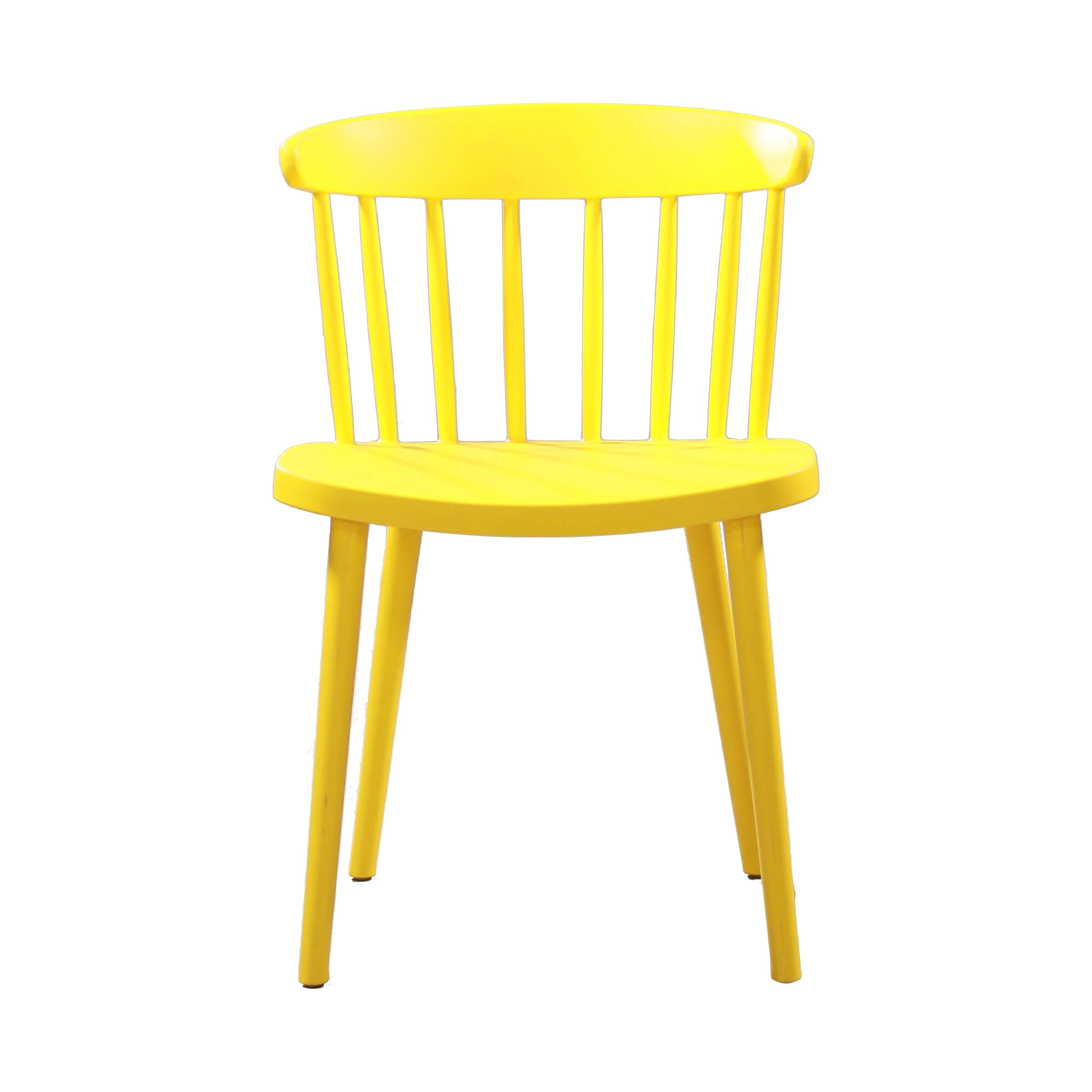 Windsor Kitchen Chair Plastic Yellow-PP Chair