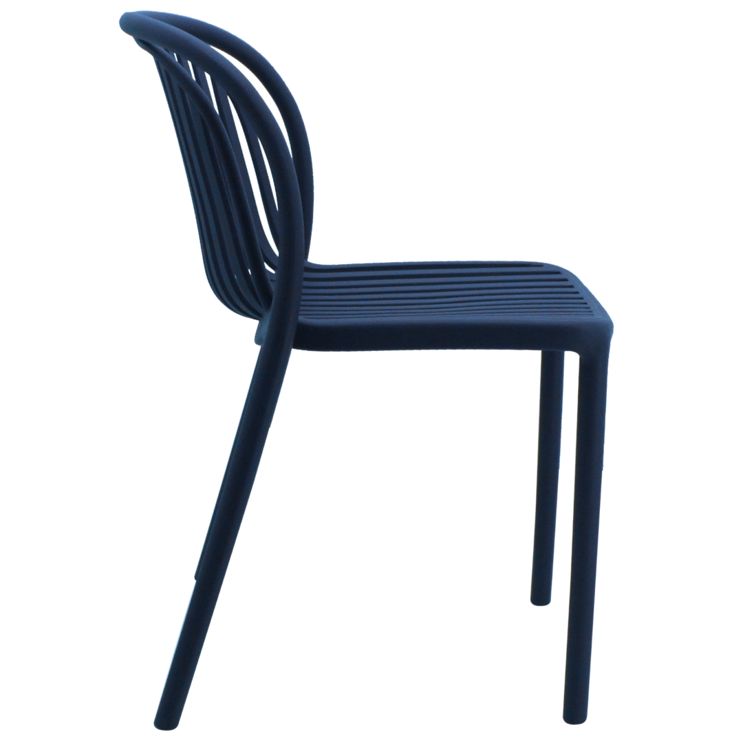 Navy Blue Plastic Garden Chair-PP Chair
