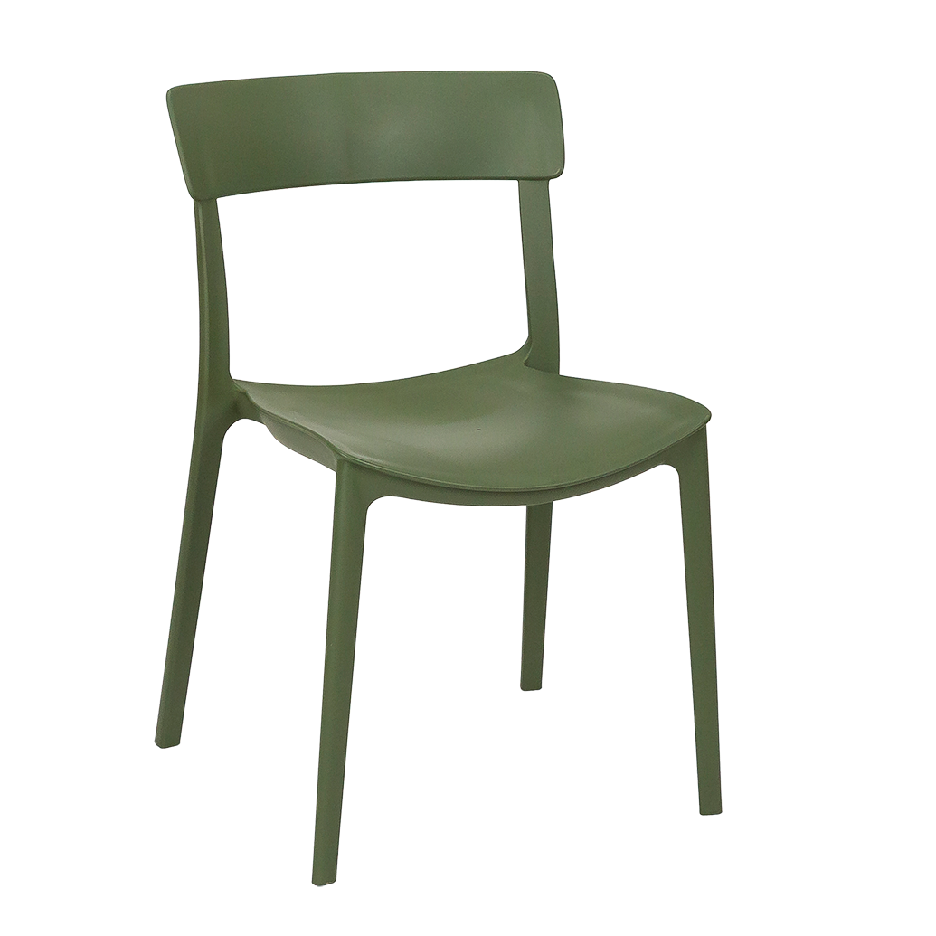 One-Piece Molded Simple Hollow Back PP Armless Dining Chair Stackable Solid Plastic Side Chair for Cafe Restaurant Office Hotel Wholesale